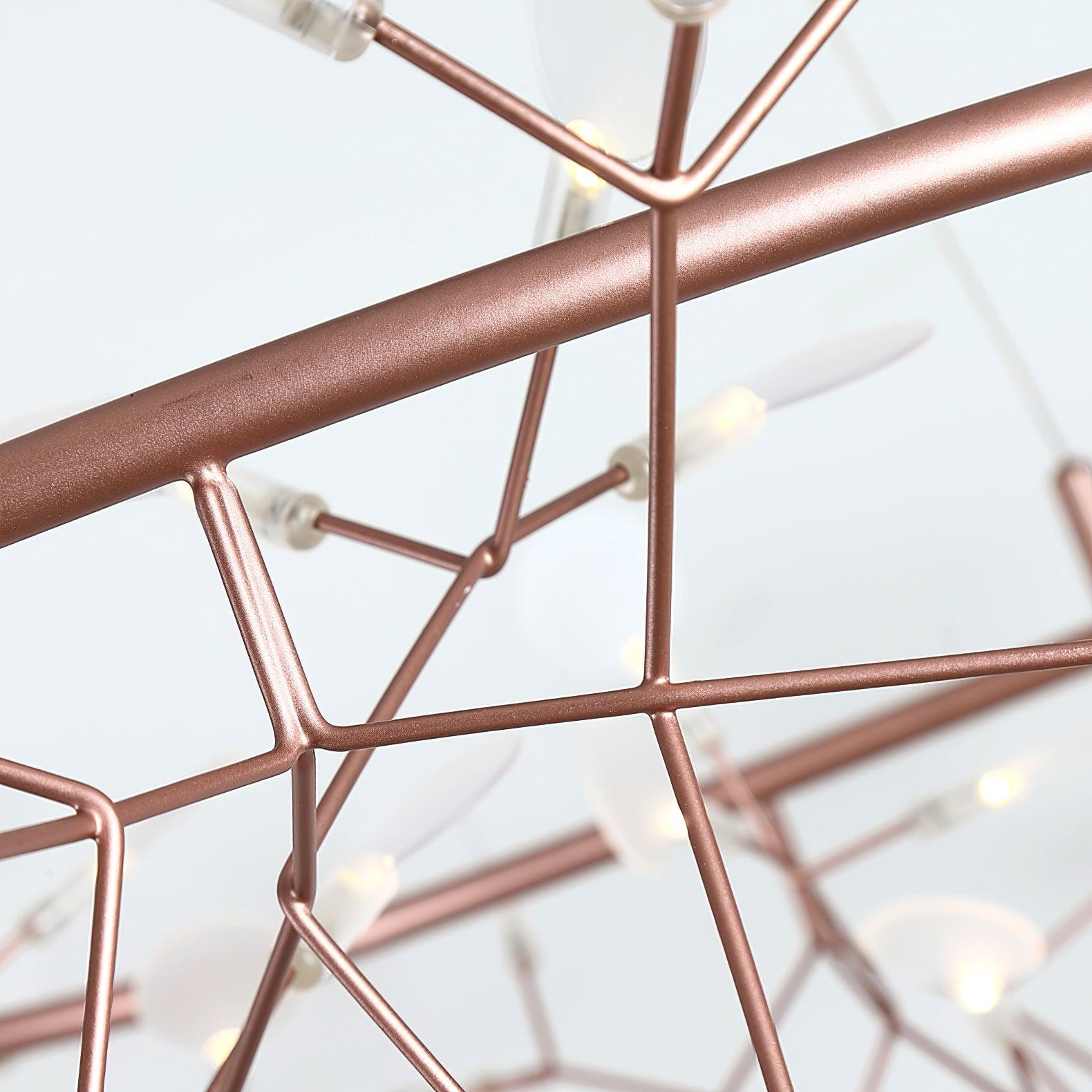 Olivia Unique Round Sputnik Art Deco Firefly Chandelier, Living Room/ Bedroom - Neutralighting