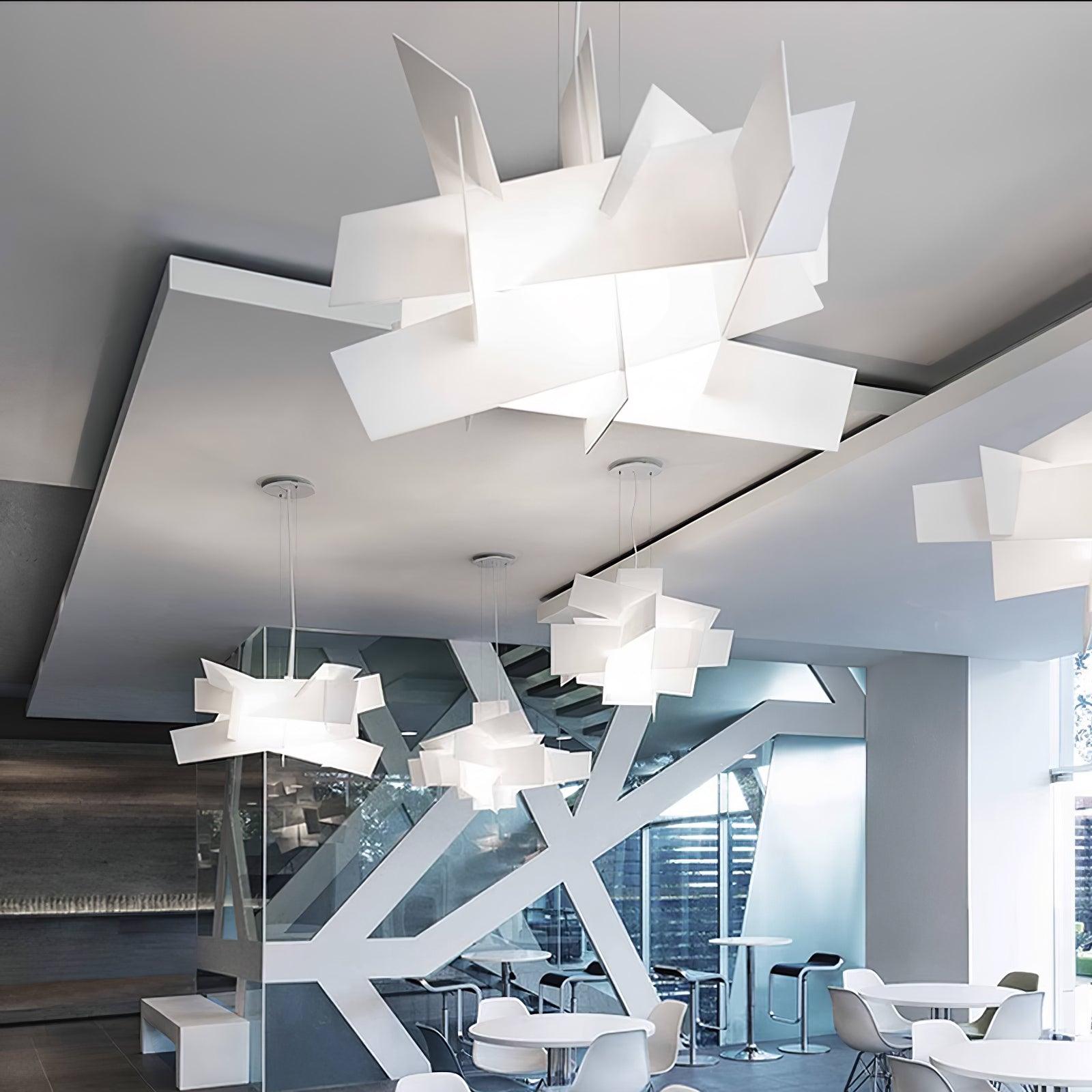Ultalus Origami Starburst Pendant Light-Neutral Decor