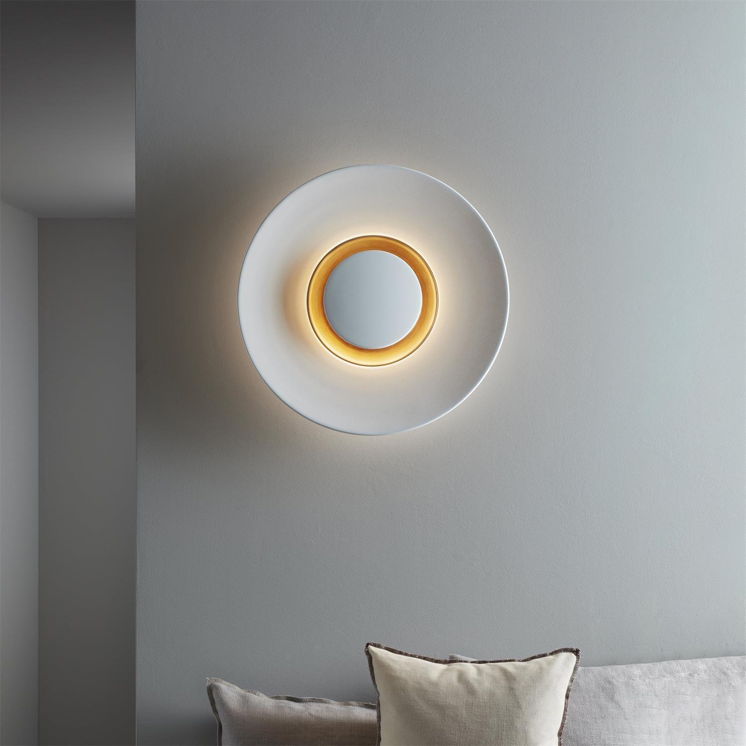 Wall Light Metal Halo Integrated LED Gold Ring Modern Minimalist