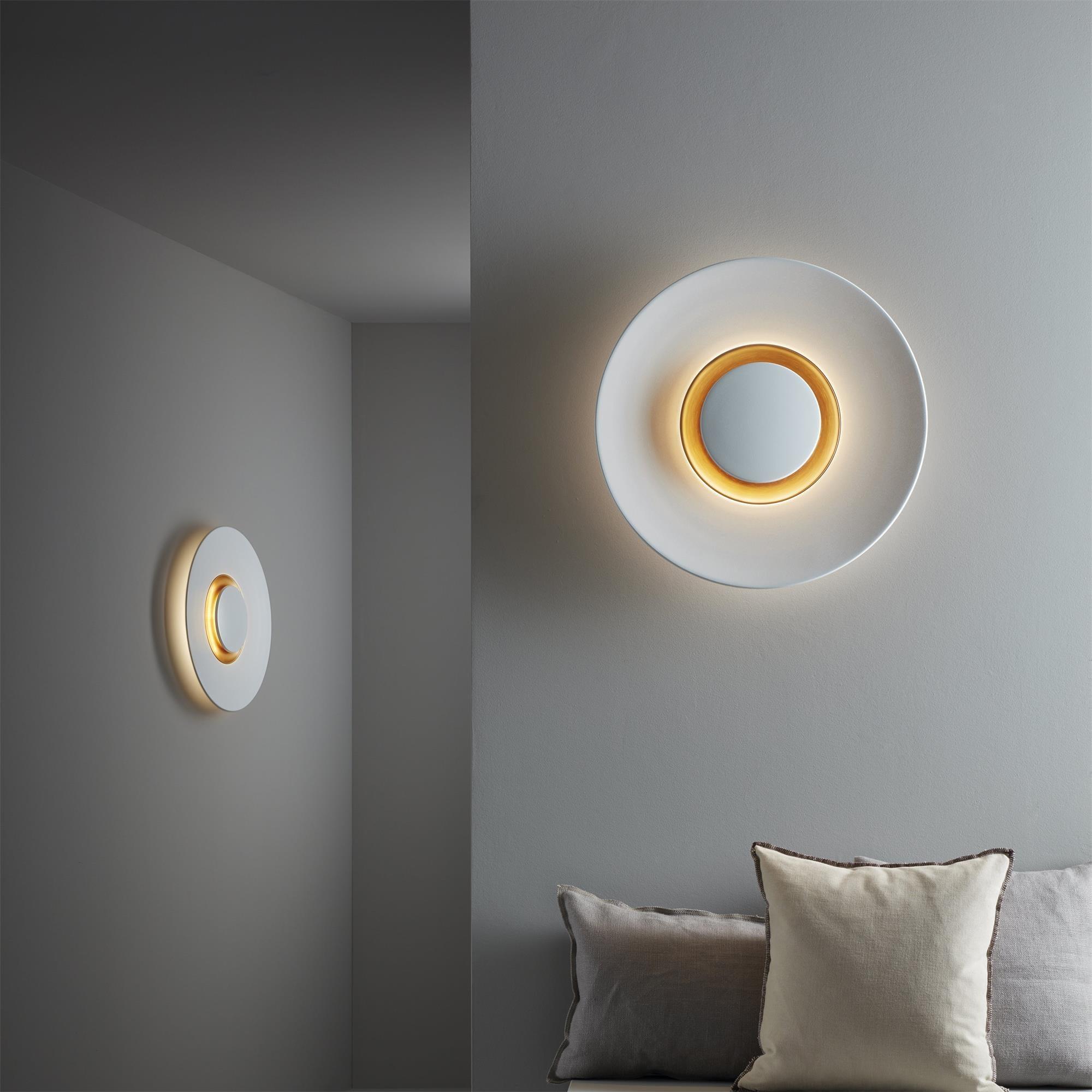 Wall Light Metal Halo Integrated LED Gold Ring Modern Minimalist