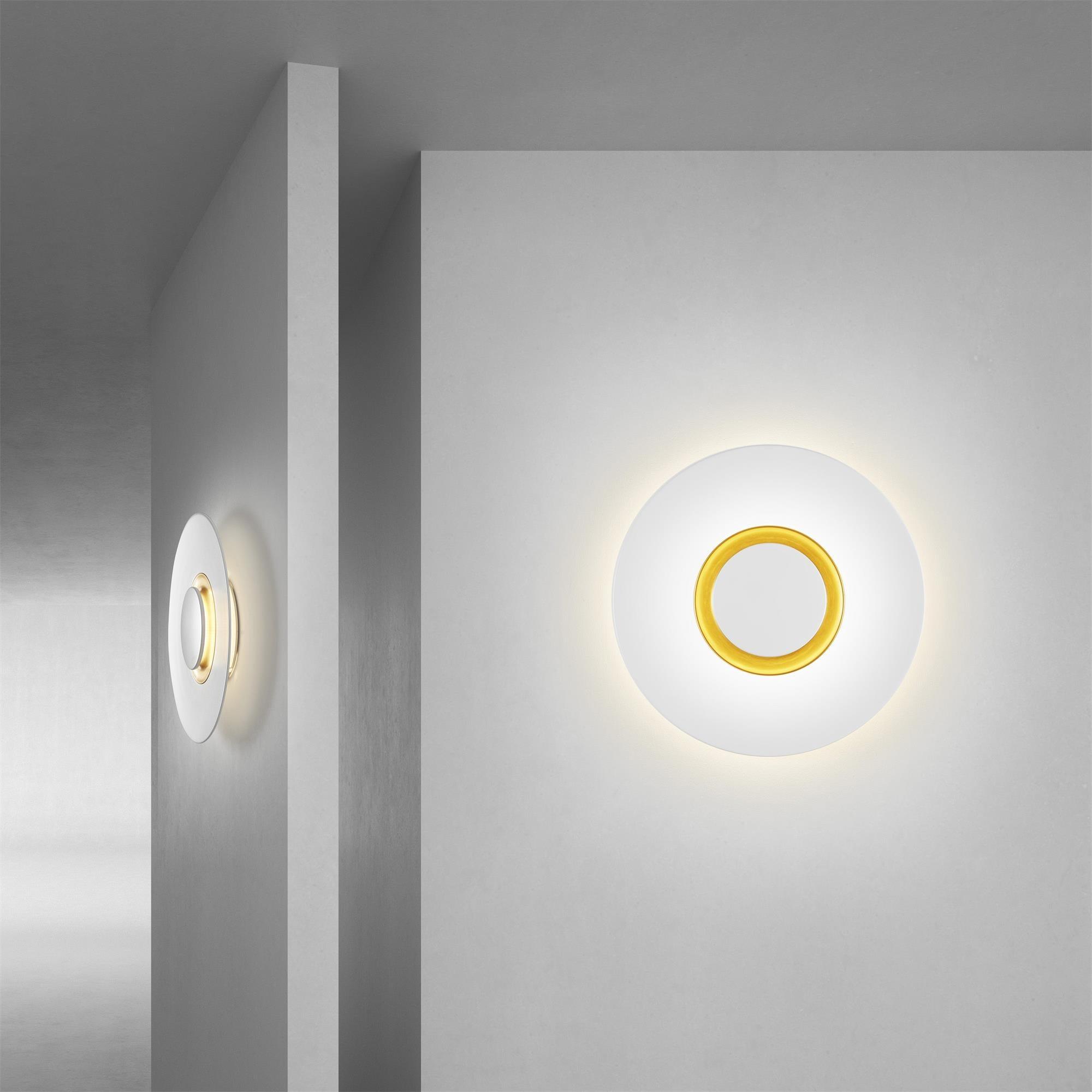 Wall Light Metal Halo Integrated LED Gold Ring Modern Minimalist