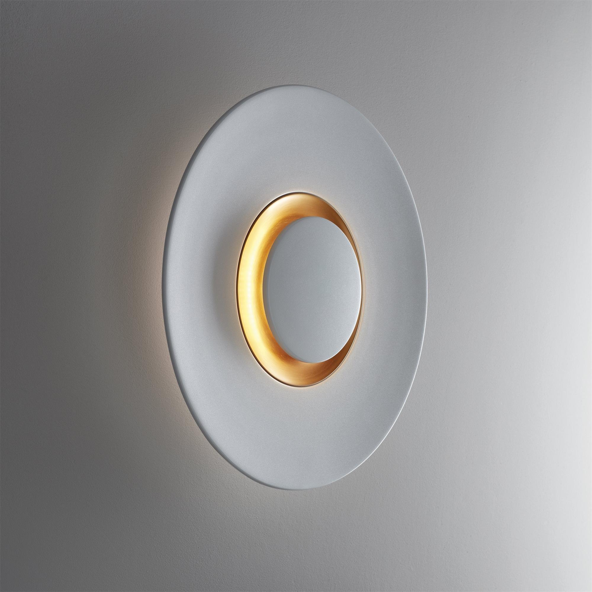 Wall Light Metal Halo Integrated LED Gold Ring Modern Minimalist