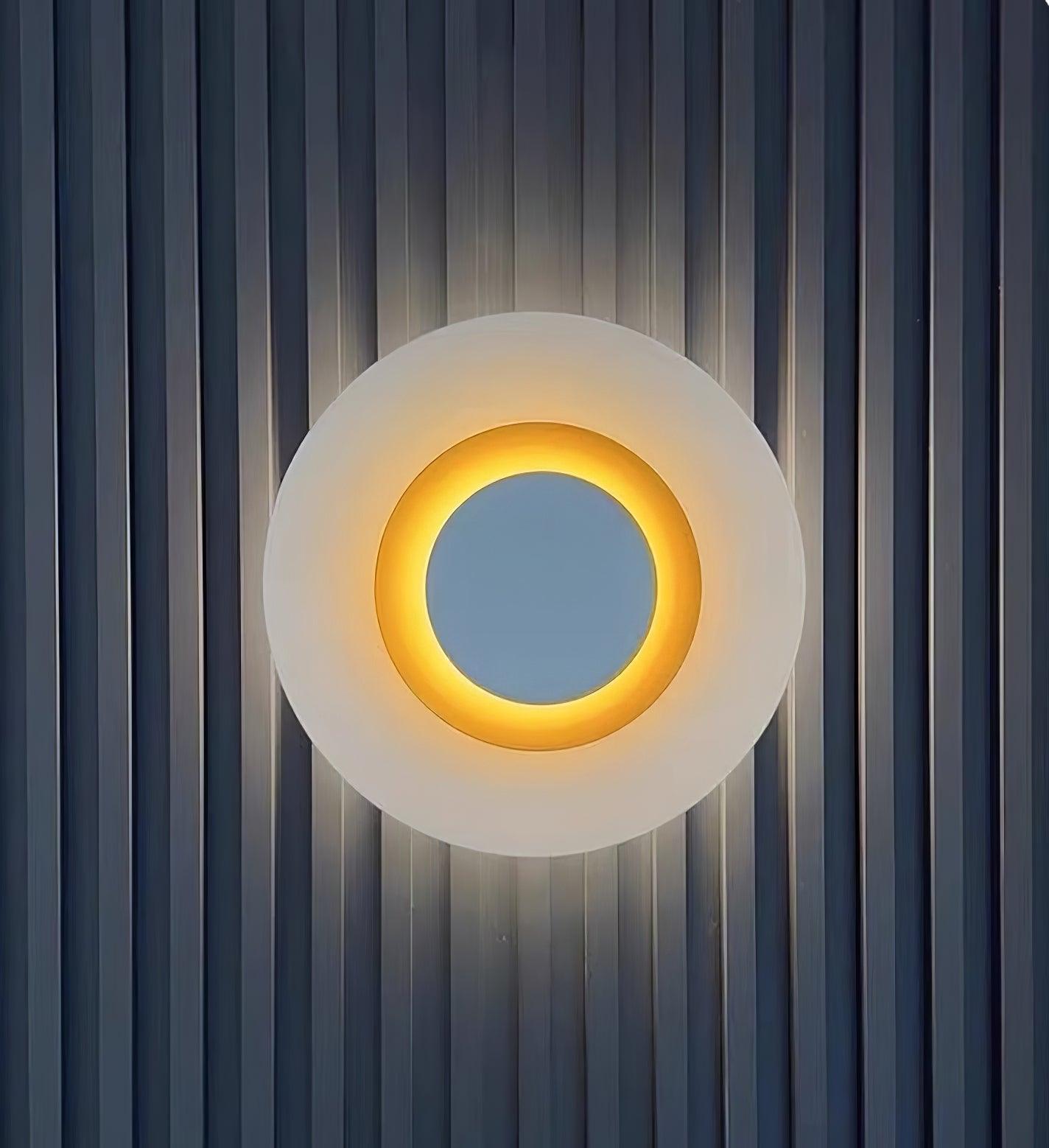 Wall Light Metal Halo Integrated LED Gold Ring Modern Minimalist