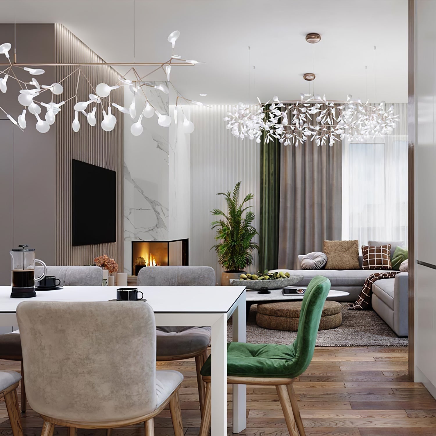 Dore Chandelier Firefly Branch LED-Neutral Decor