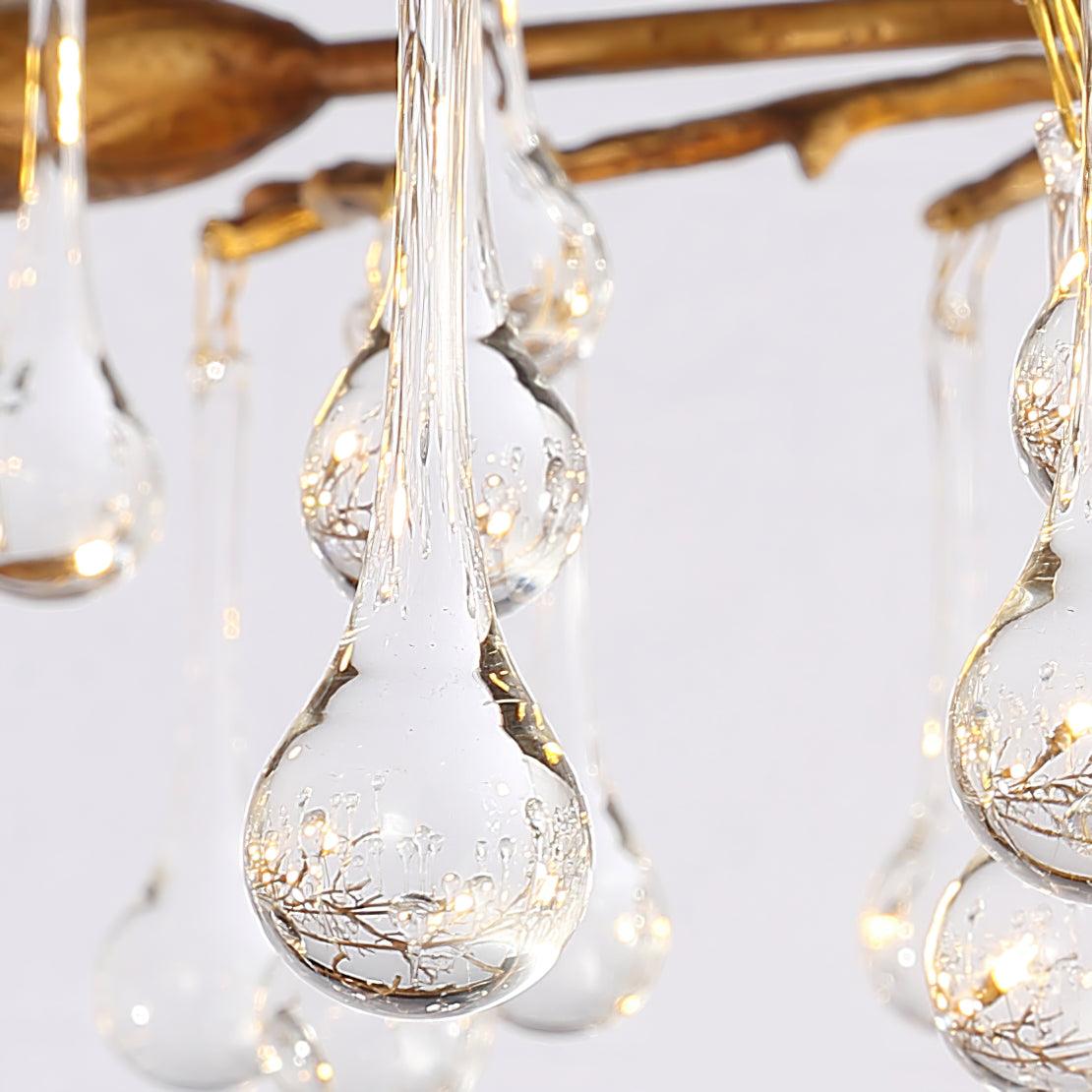 Lustra Chandelier Brass Crystal Branch-Neutral Decor