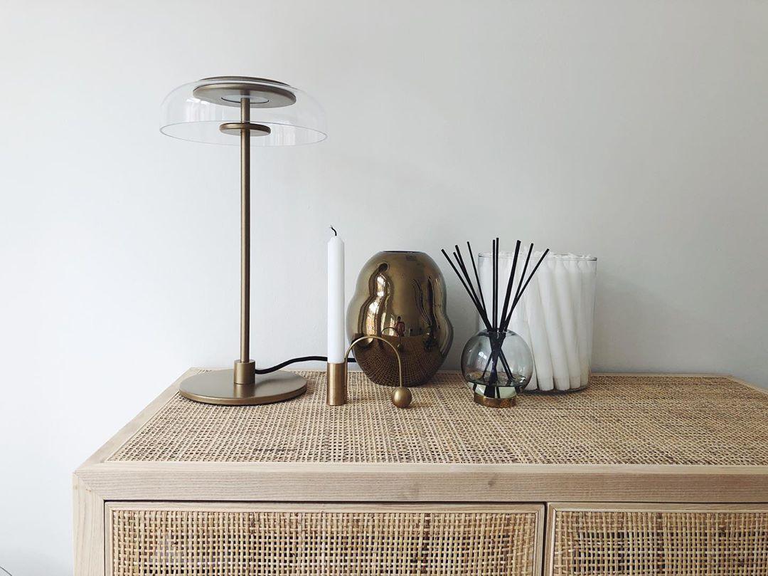 Salem Table Lamp Clear Glass Shade Wood Base-Neutral Decor