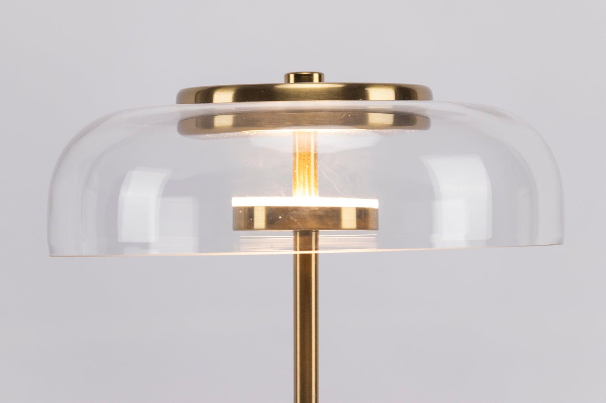 Salem Table Lamp Clear Glass Shade Wood Base-Neutral Decor