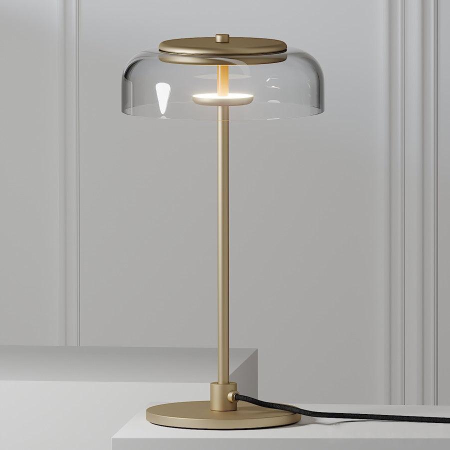 Salem Table Lamp Clear Glass Shade Wood Base-Neutral Decor
