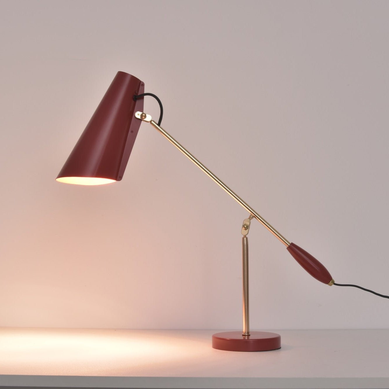Orbix Steel Mid-Century Table Lamp-Neutral Decor