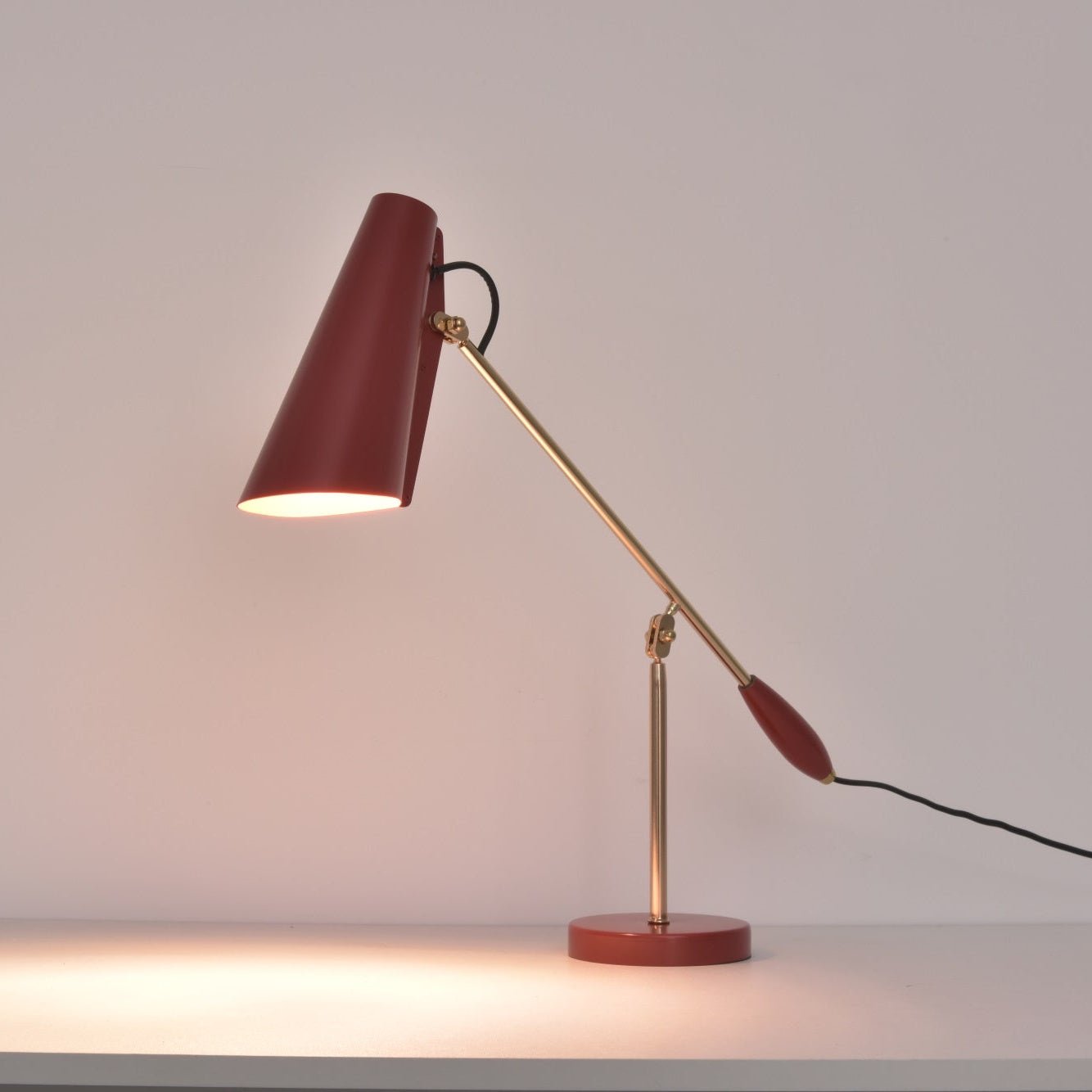 Orbix Steel Mid-Century Table Lamp-Neutral Decor