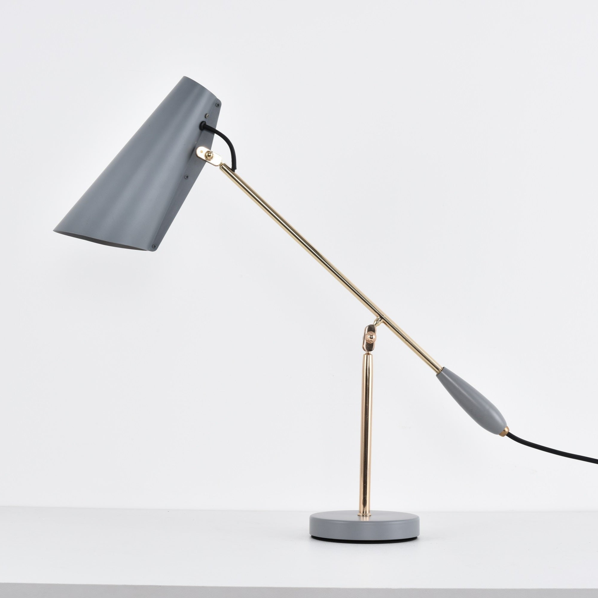 Orbix Steel Mid-Century Table Lamp-Neutral Decor