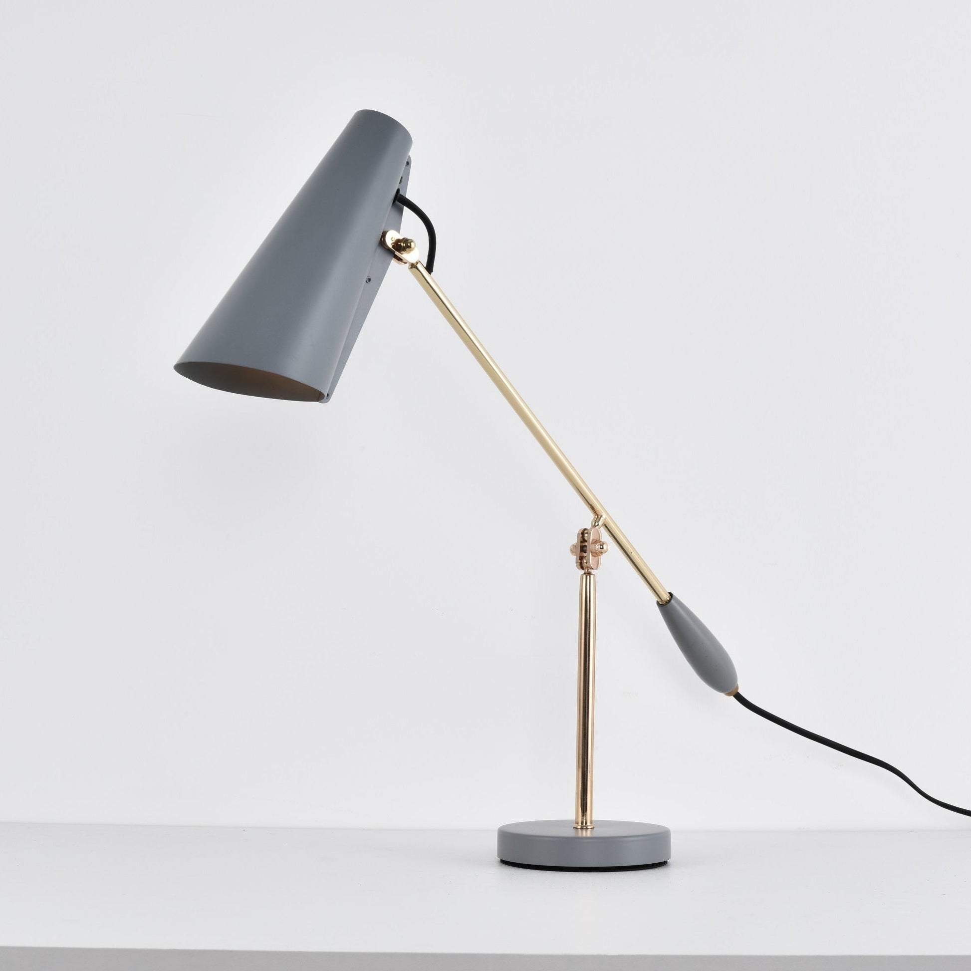 Orbix Steel Mid-Century Table Lamp-Neutral Decor