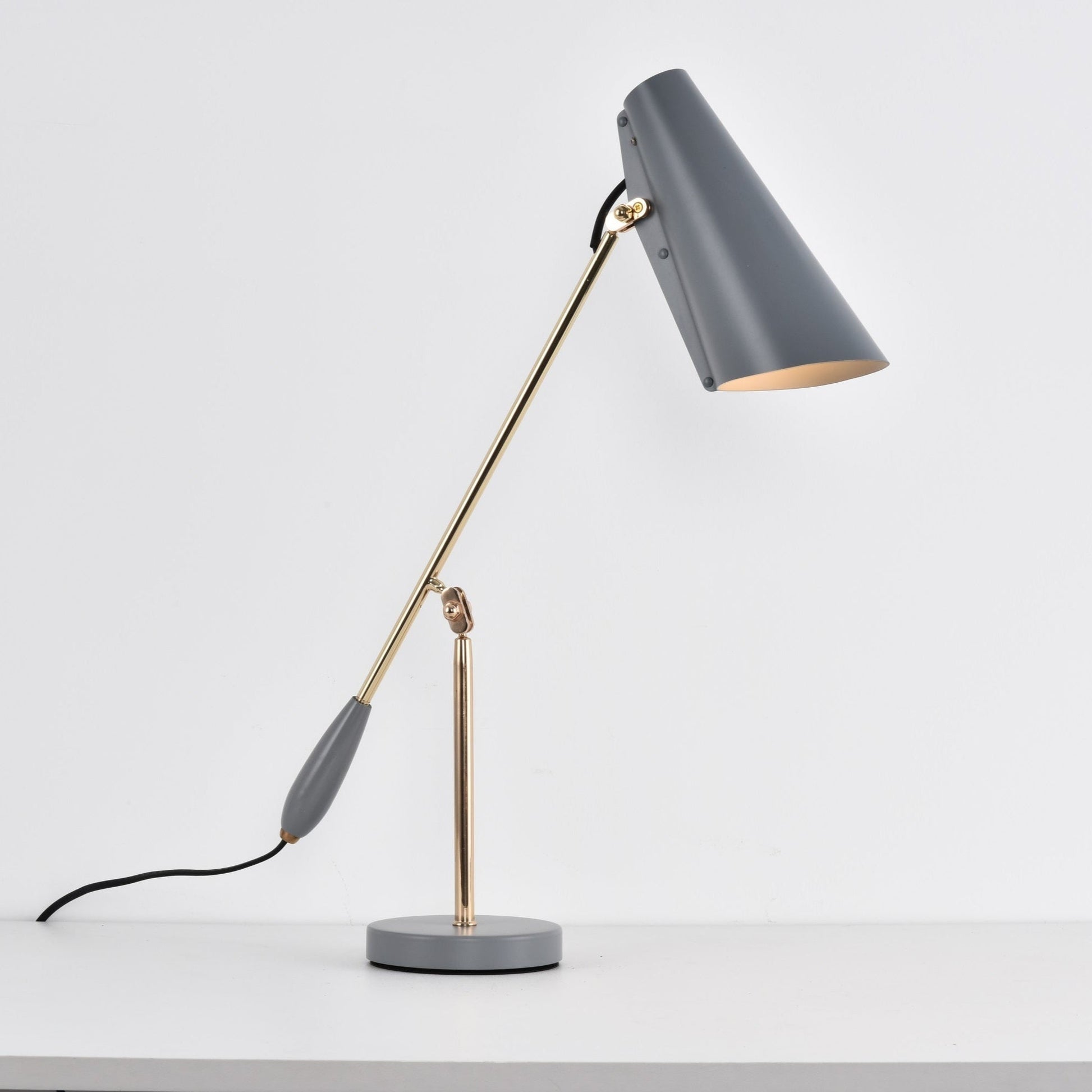 Orbix Steel Mid-Century Table Lamp-Neutral Decor
