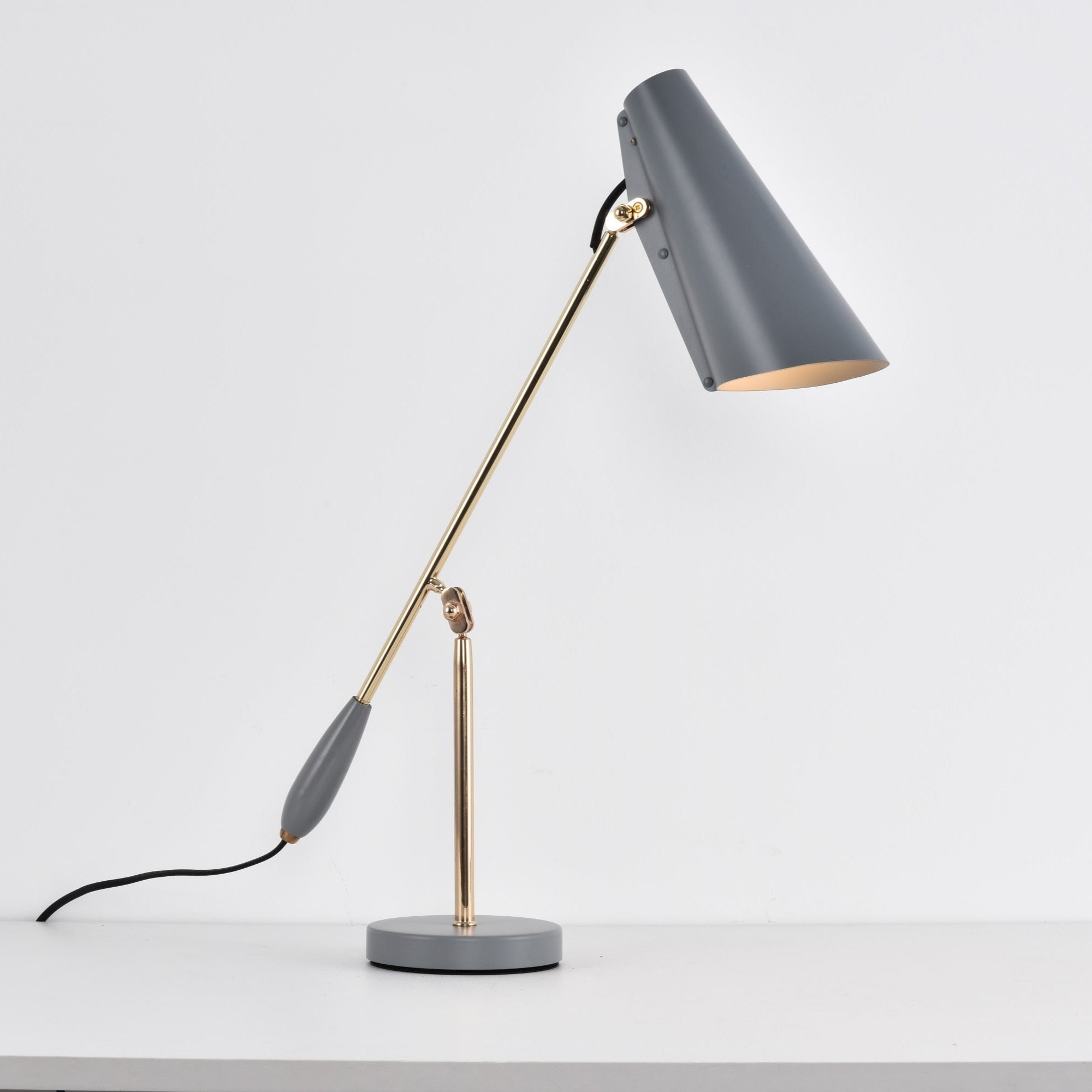 Orbix Steel Mid-Century Table Lamp-Neutral Decor