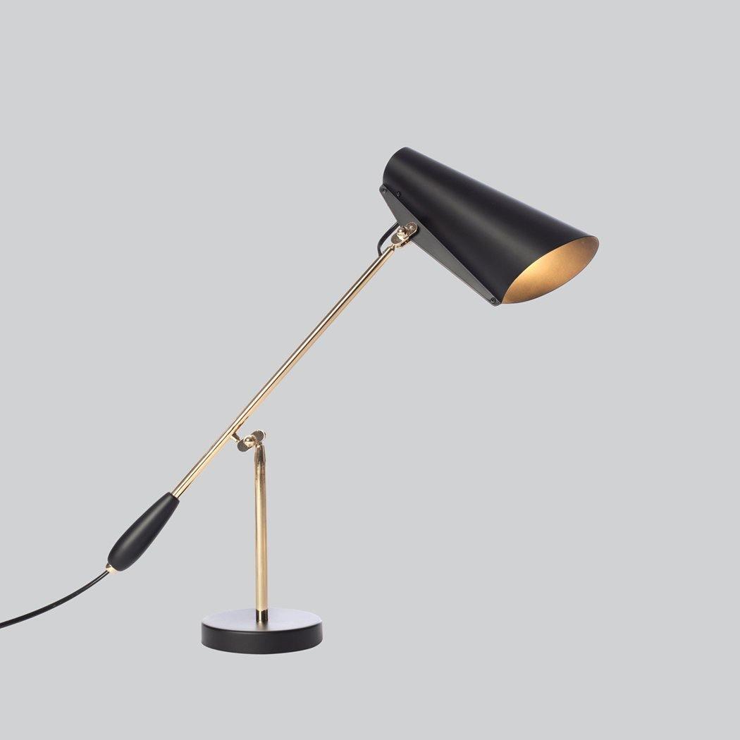 Orbix Steel Mid-Century Table Lamp-Neutral Decor