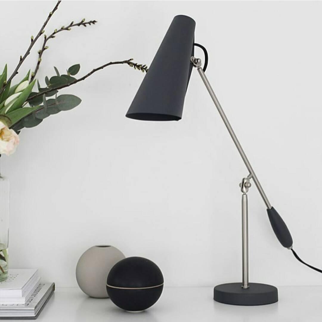 Orbix Steel Mid-Century Table Lamp-Neutral Decor