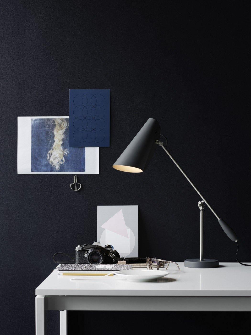 Orbix Steel Mid-Century Table Lamp-Neutral Decor