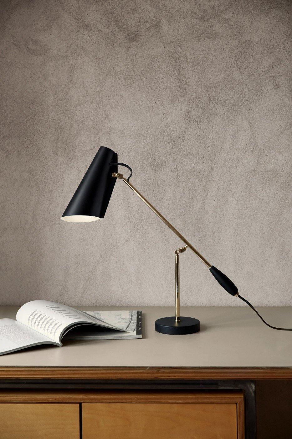 Orbix Steel Mid-Century Table Lamp-Neutral Decor