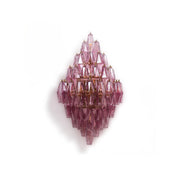 Biscayne Polyhedral Glass Sconce in a purple finish, front view.