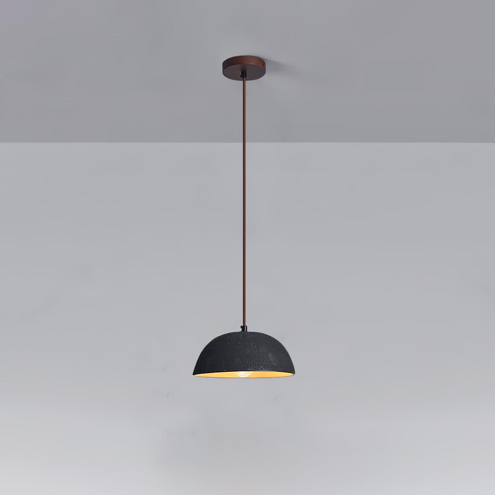 Dome Vintage Wood Pendant Lamp-Neutral Decor