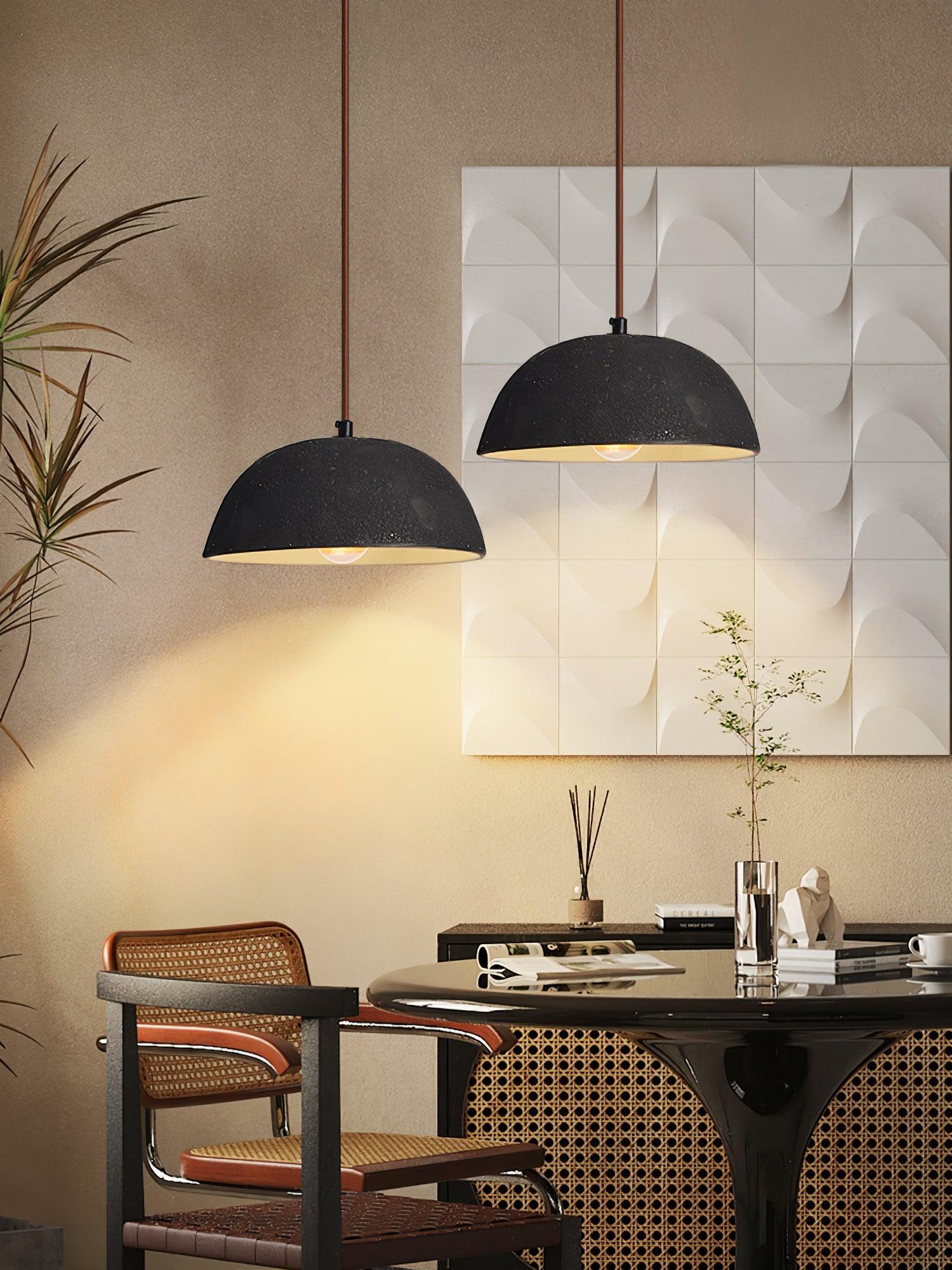 Dome Vintage Wood Pendant Lamp-Neutral Decor