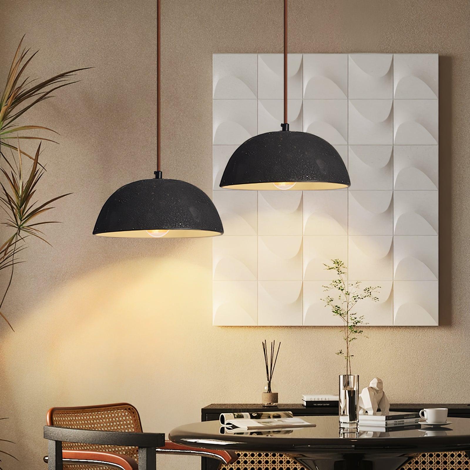 Dome Vintage Wood Pendant Lamp-Neutral Decor