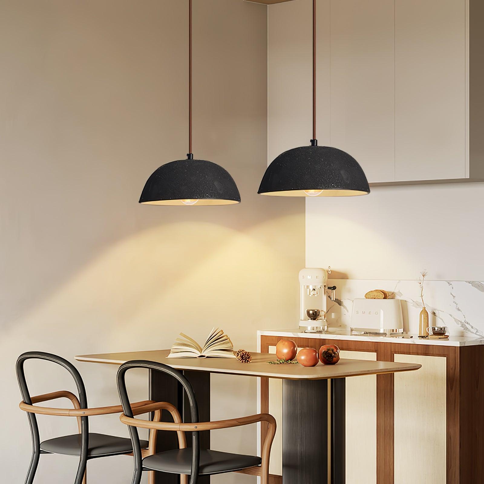 Dome Vintage Wood Pendant Lamp-Neutral Decor