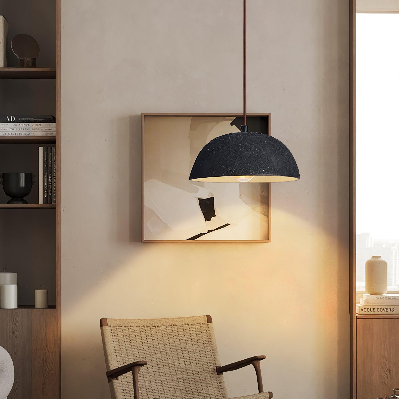 Dome Vintage Wood Pendant Lamp-Neutral Decor