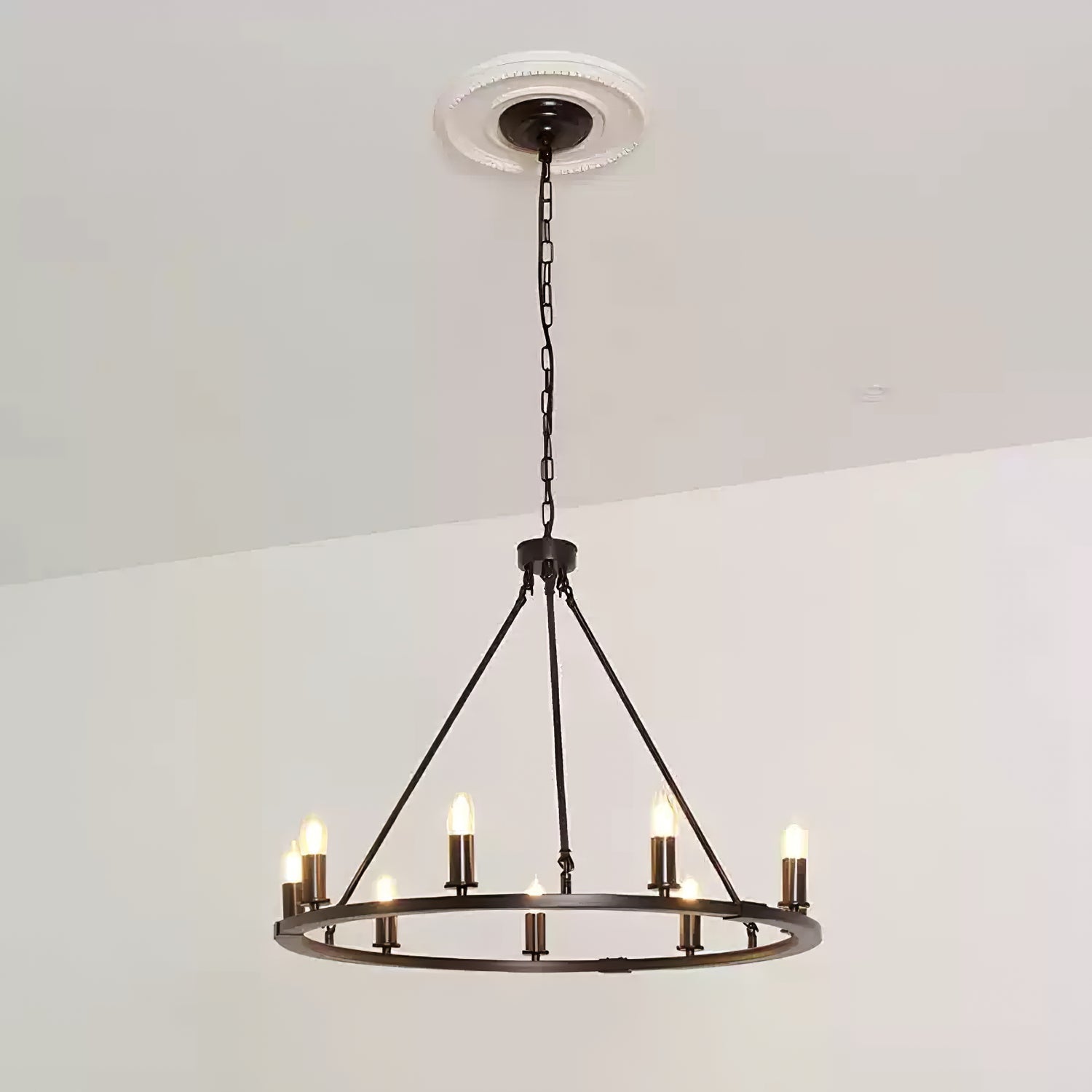 Isoran Industrial Iron Chandelier-Neutral Decor