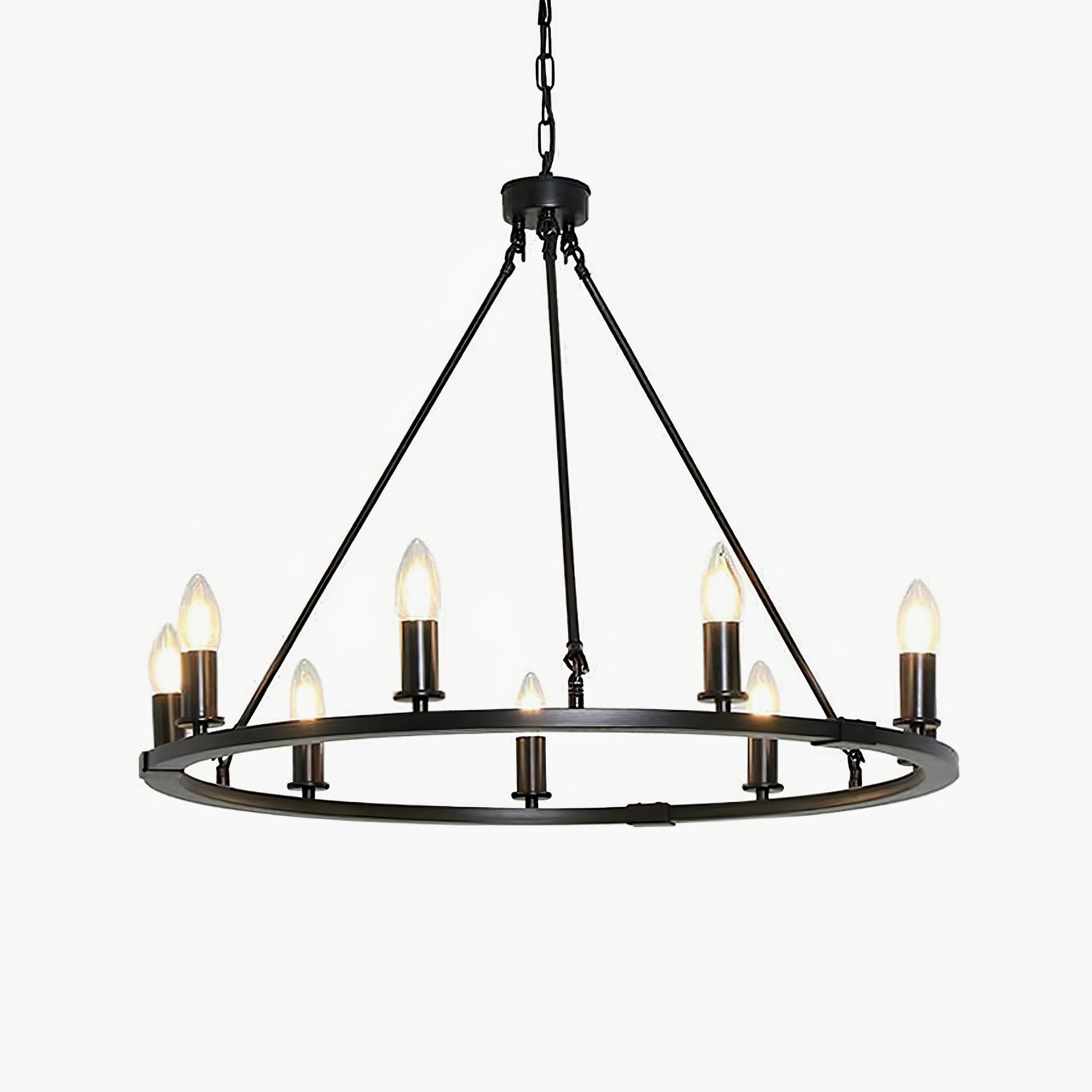 Isoran Industrial Iron Chandelier-Neutral Decor