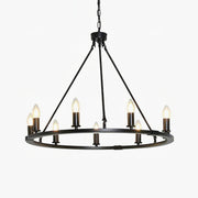 Isoran Industrial Iron Chandelier-Neutral Decor