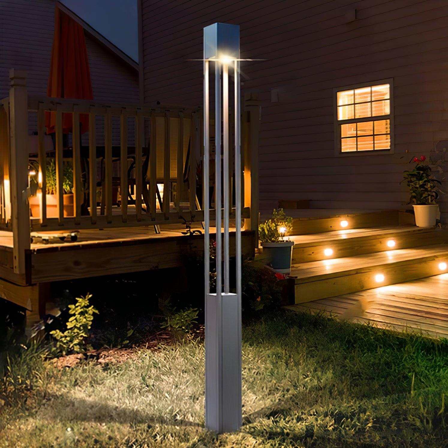 Qisken Column Floor Lamp-Neutral Decor