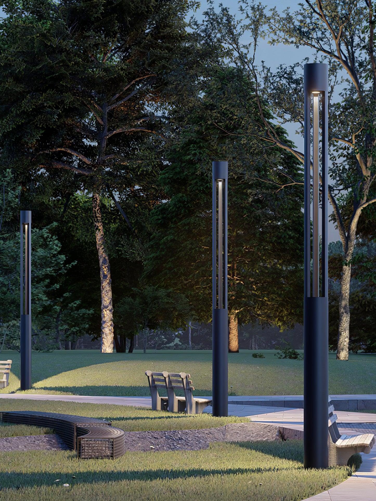 Qisken Column Floor Lamp-Neutral Decor