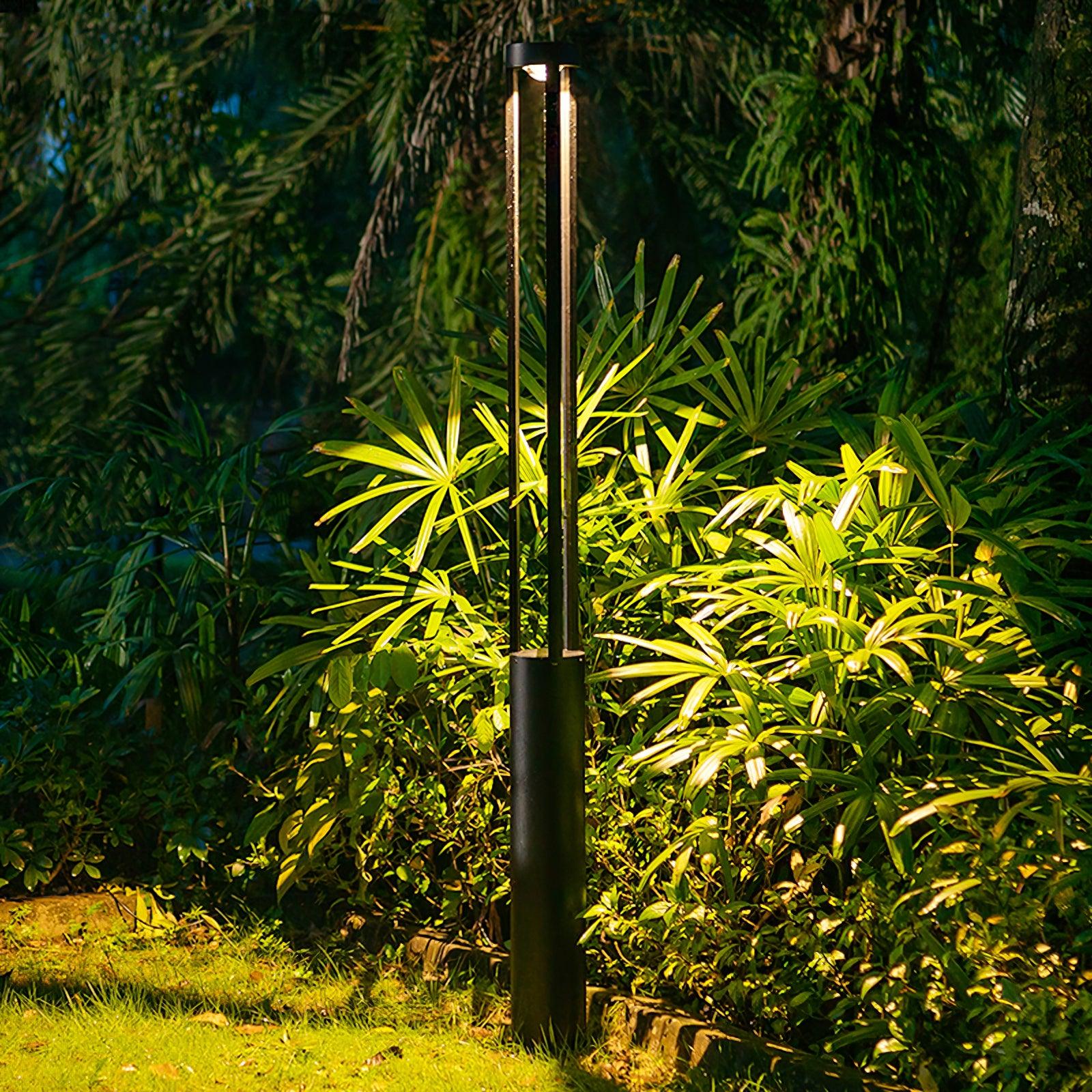 Qisken Column Floor Lamp-Neutral Decor