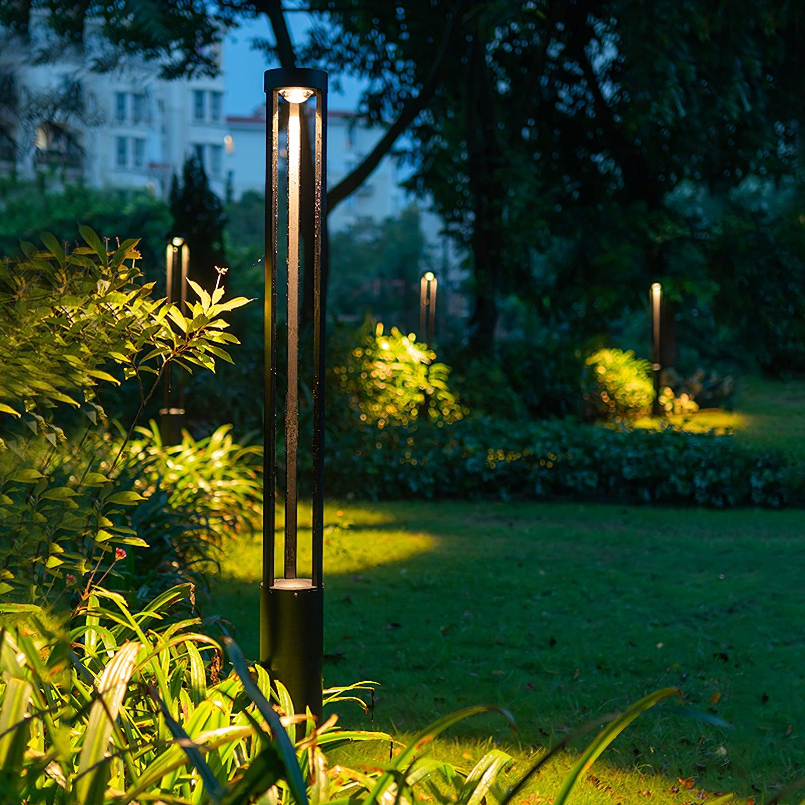 Qisken Column Floor Lamp-Neutral Decor