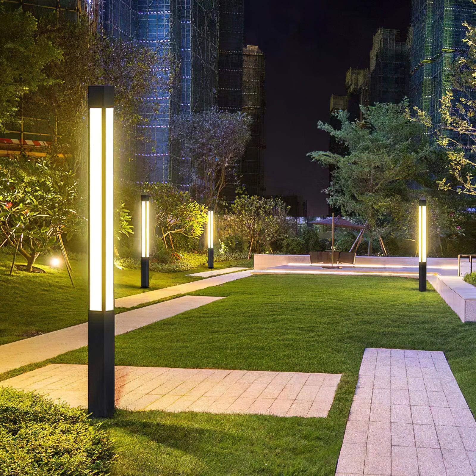 Qisken Column Floor Lamp-Neutral Decor