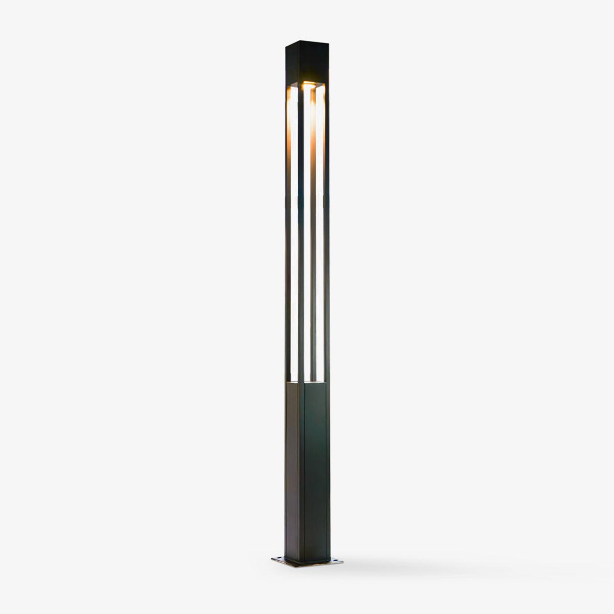 Qisken Column Floor Lamp-Neutral Decor