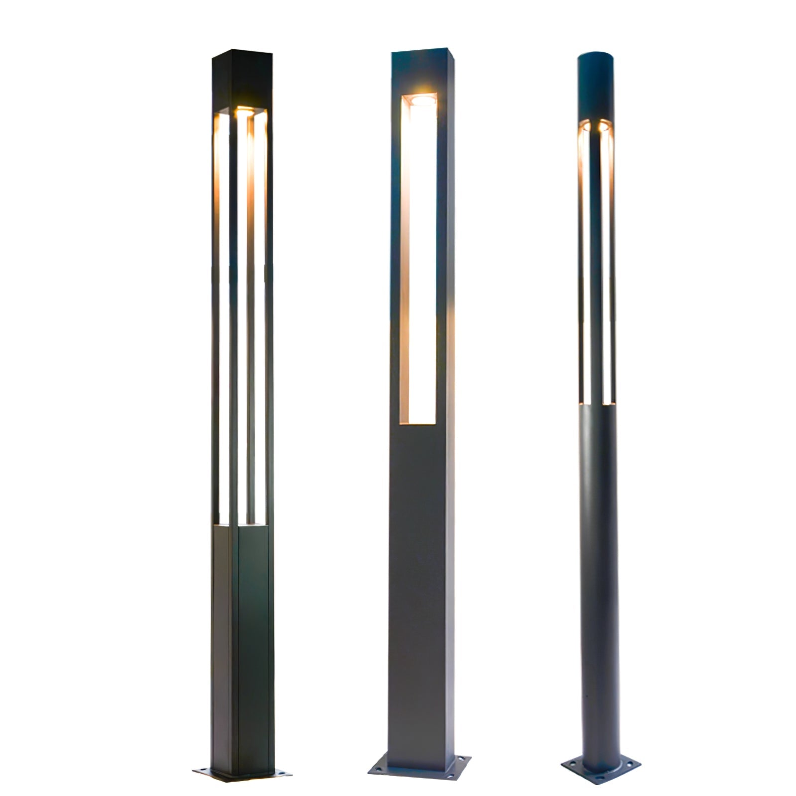 Qisken Column Floor Lamp-Neutral Decor