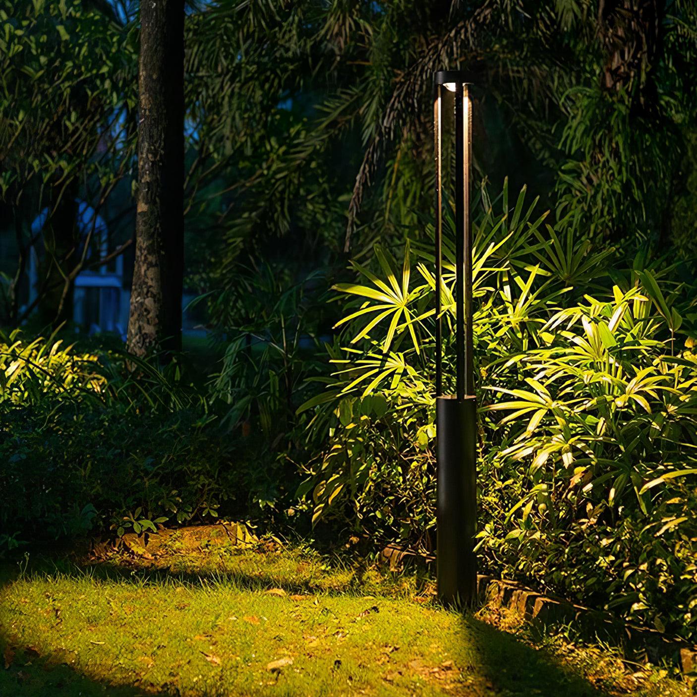 Qisken Column Floor Lamp-Neutral Decor