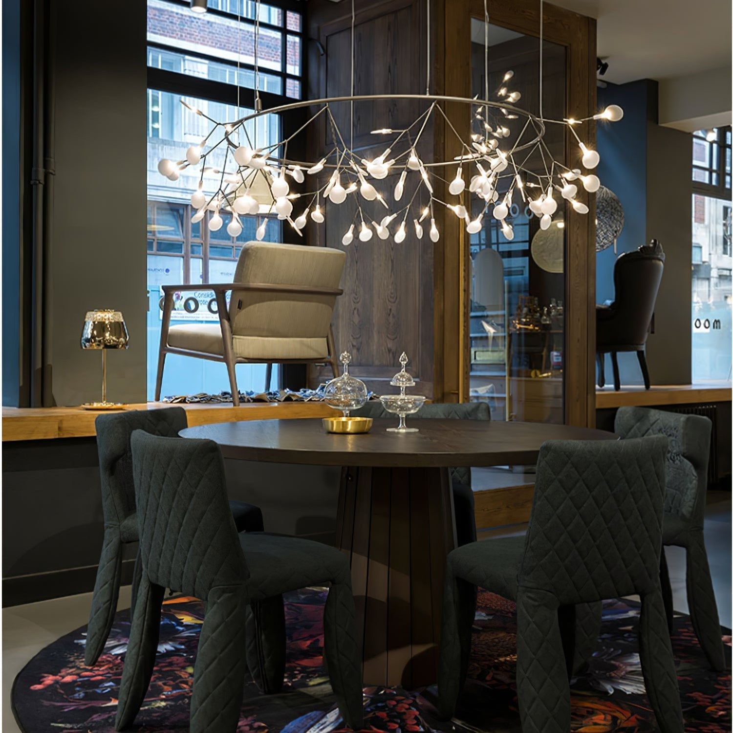 Black Firefly LED Chandelier-Neutral Decor