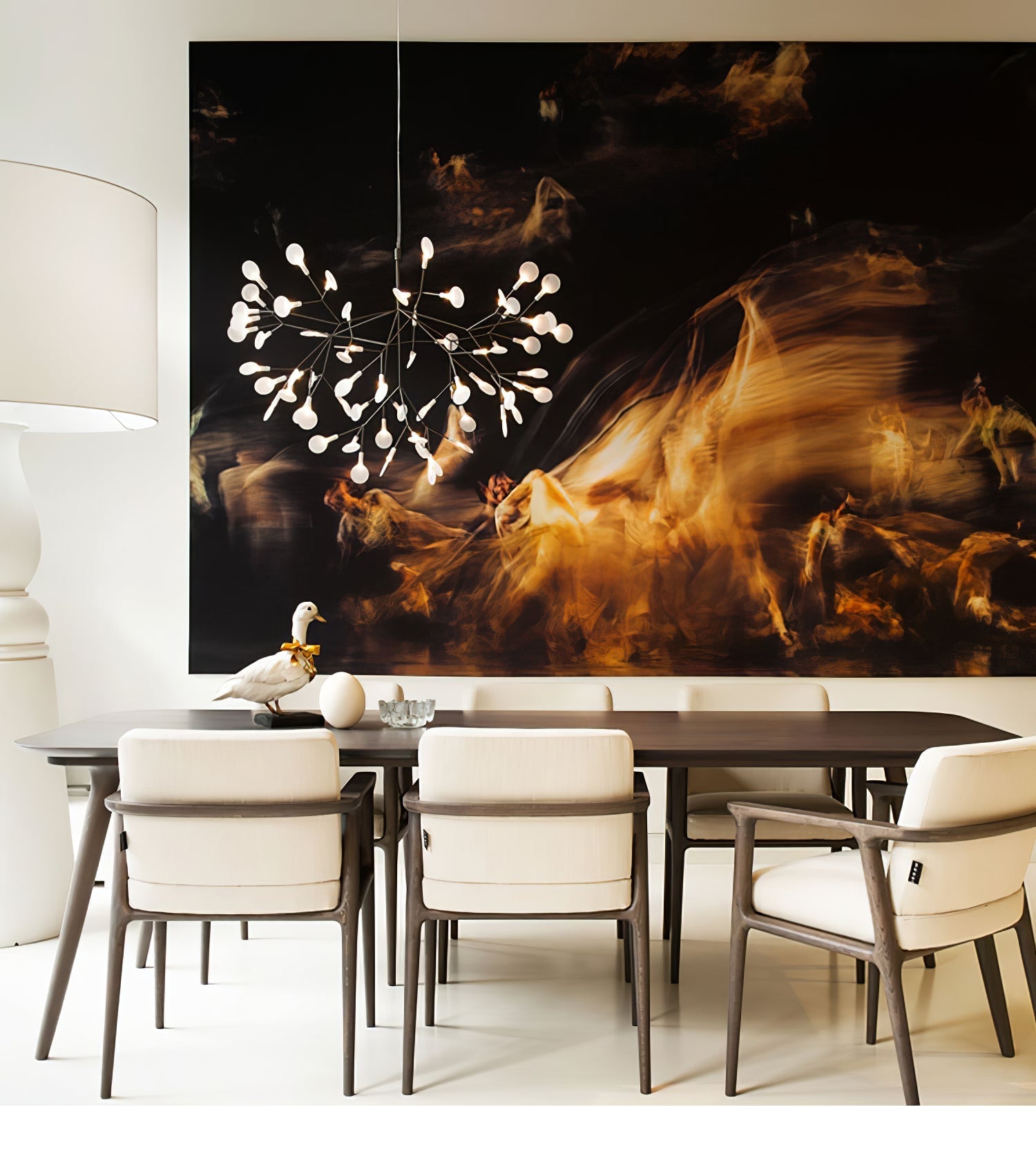 Black Firefly LED Chandelier-Neutral Decor