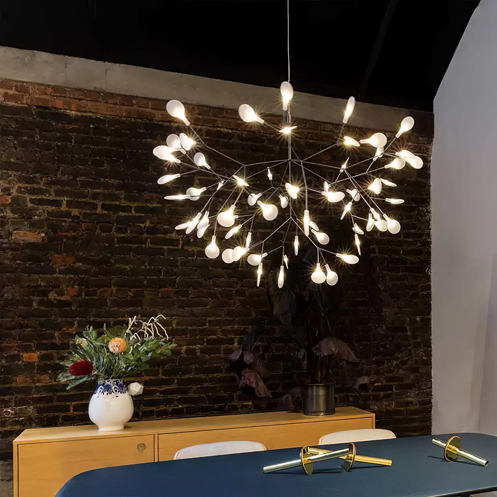 Black Firefly LED Chandelier-Neutral Decor