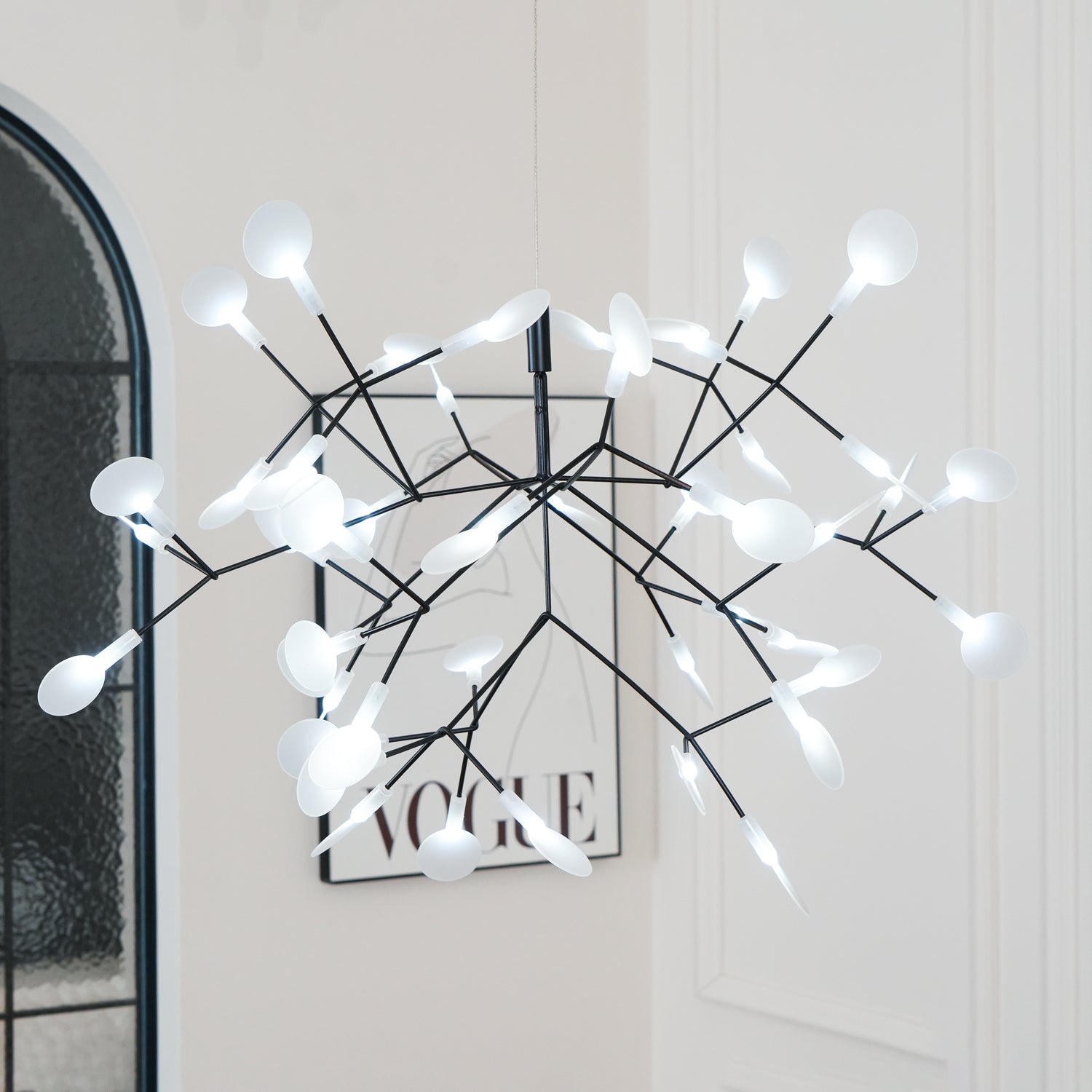 Black Firefly LED Chandelier-Neutral Decor