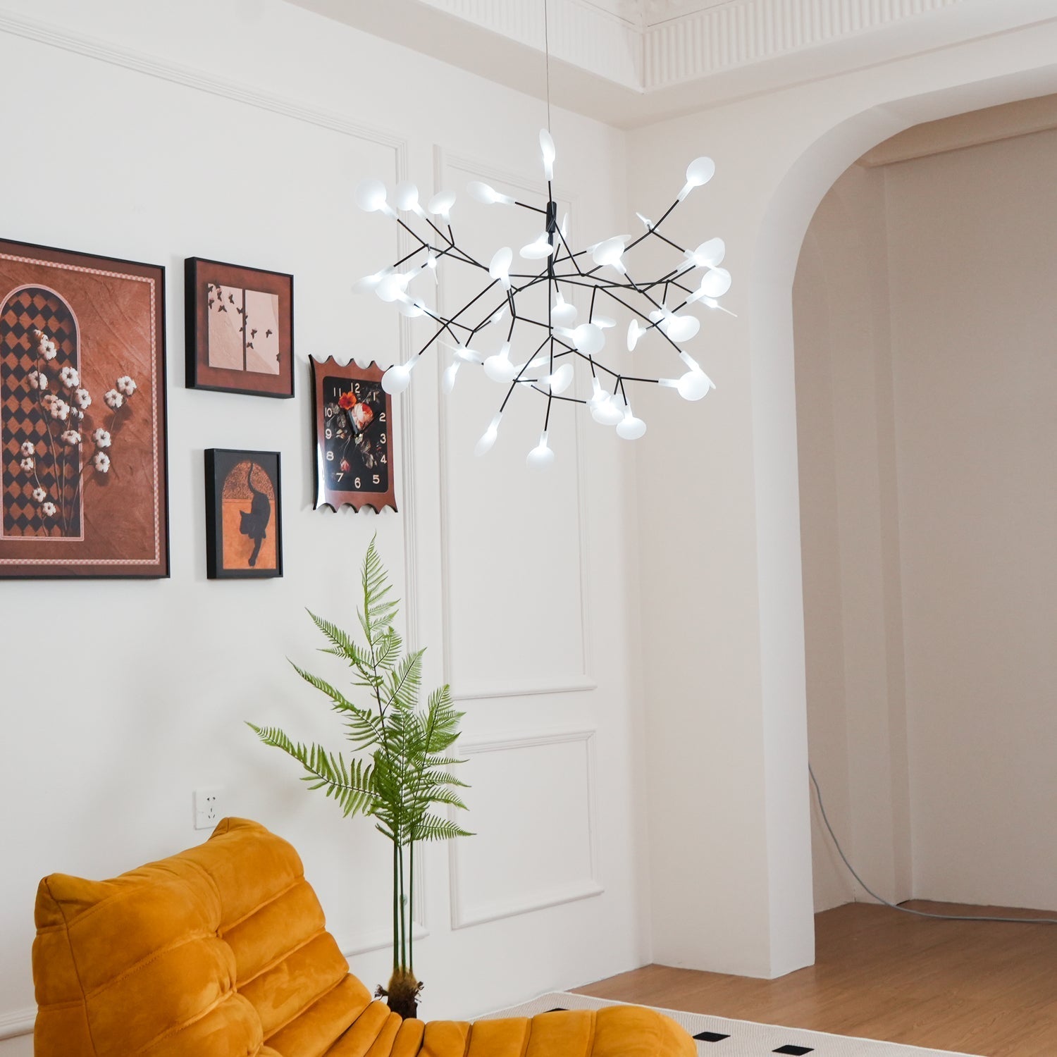 Black Firefly LED Chandelier-Neutral Decor