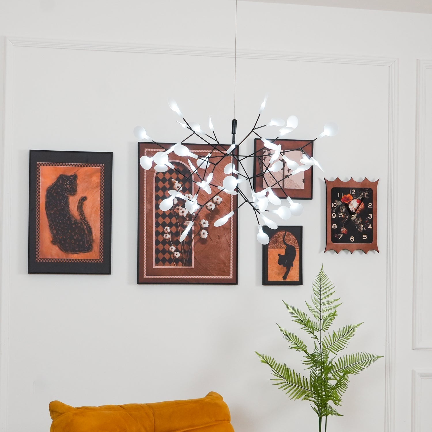 Black Firefly LED Chandelier-Neutral Decor