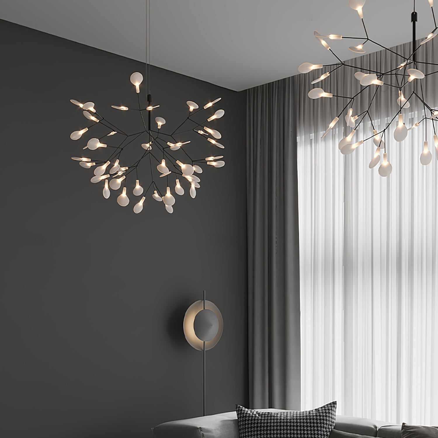 Black Firefly LED Chandelier-Neutral Decor