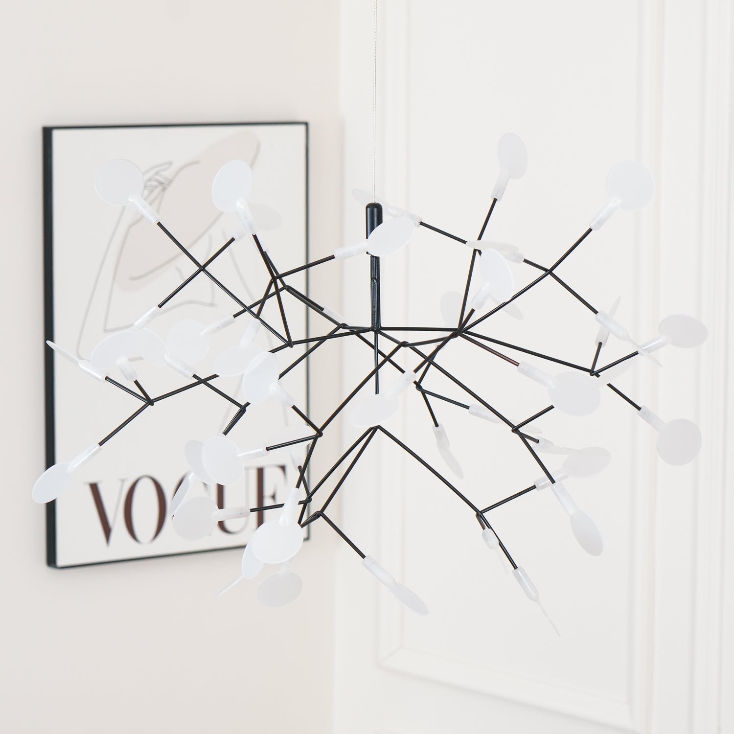 Black Firefly LED Chandelier-Neutral Decor