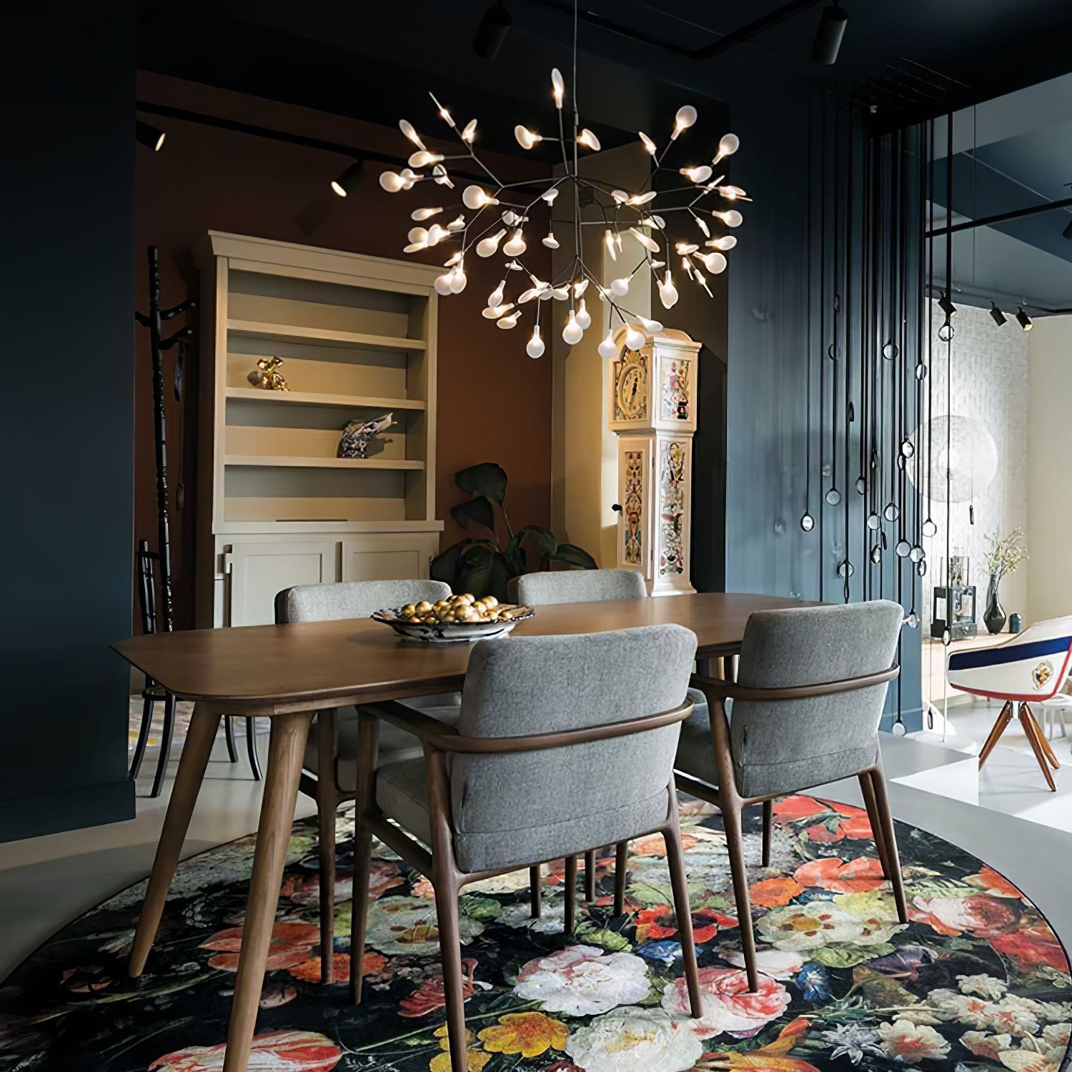 Black Firefly LED Chandelier-Neutral Decor