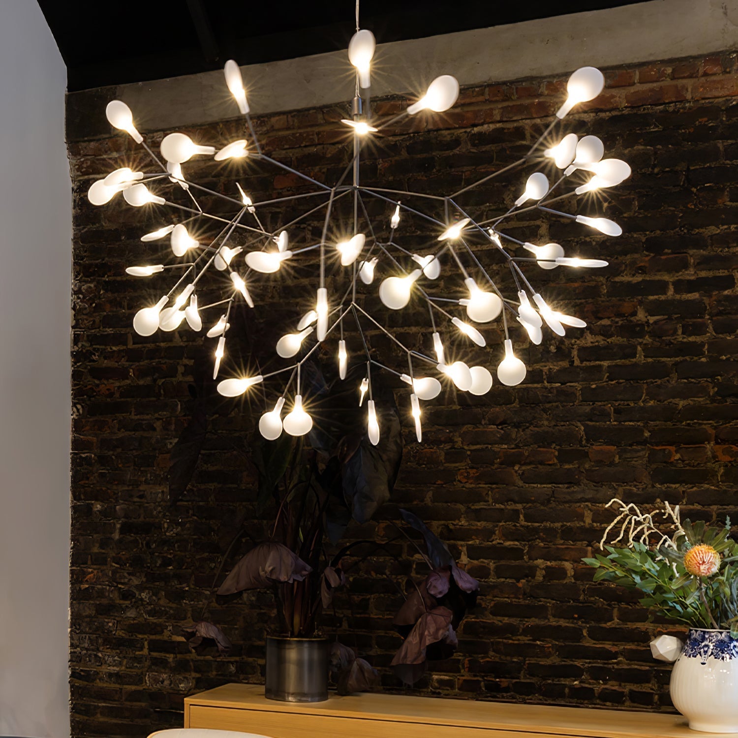 Black Firefly LED Chandelier-Neutral Decor