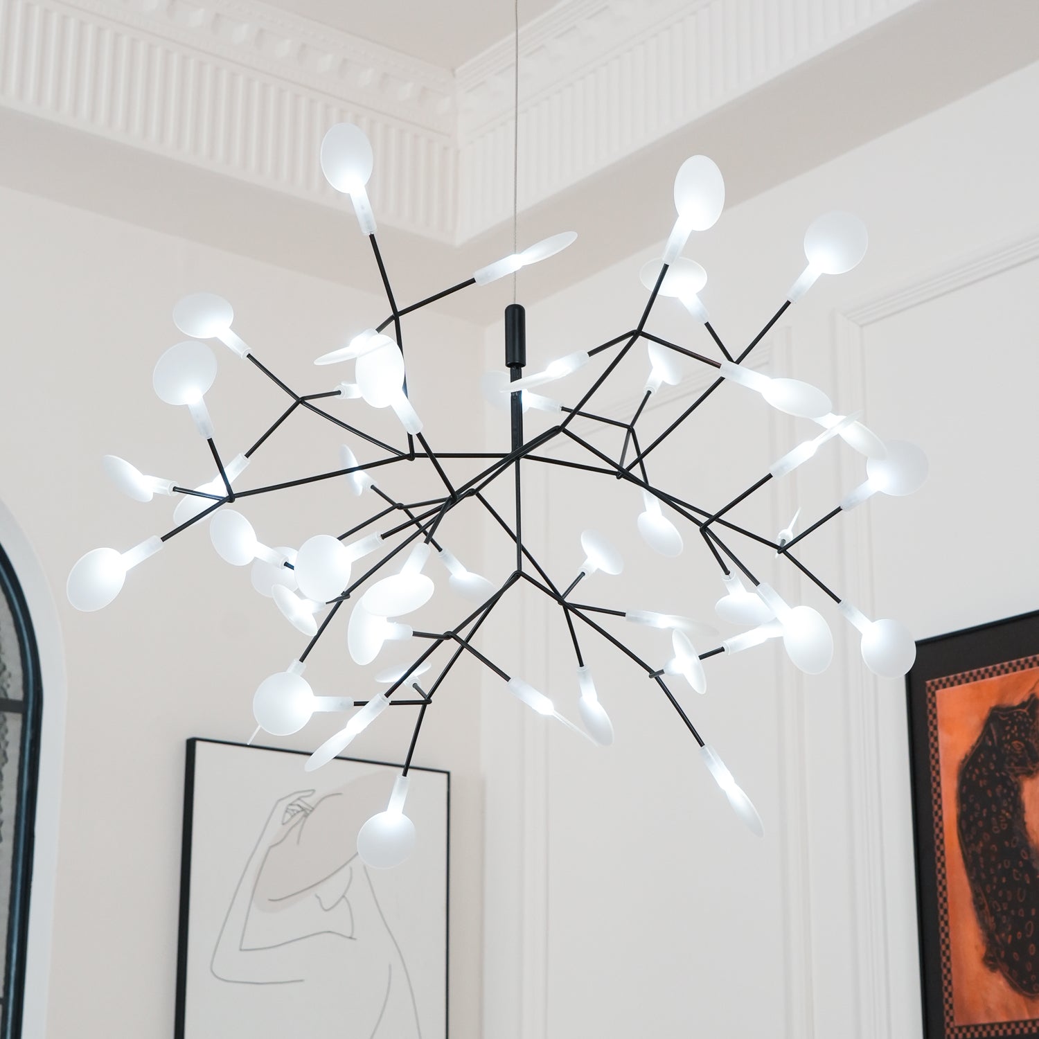 Black Firefly LED Chandelier-Neutral Decor